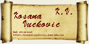 Kosana Vučković vizit kartica